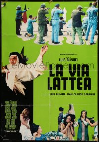 7y756 MILKY WAY Italian 26x38 pbusta 1969 Luis Bunuel's La Voie Lactee, Pierre Clementi, disturbing!
