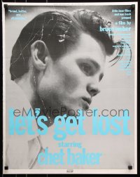 7y503 LET'S GET LOST Japanese 20x26 1989 Bruce Weber, great profile portrait of Chet Baker!