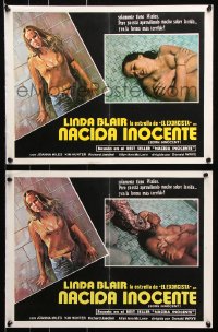 7y035 BORN INNOCENT group of 6 South American LCs 1974 art/images of runaway Linda Blair, TV movie!