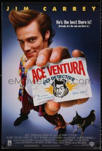 7z475 ACE VENTURA PET DETECTIVE 1sh 1994 Jim Carrey tries to find Miami Dolphins mascot!