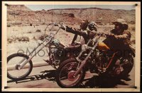 7z199 EASY RIDER 23x35 commercial poster 1970 Peter Fonda & Dennis Hopper on motorcycles!