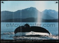 7z205 FRANCOIS GOHIER PHOTOGRAPHY 20x28 English commercial poster 1990s tail of a Humpback Whale!