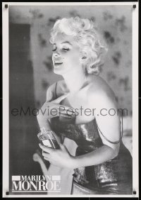 7z217 MARILYN MONROE 25x36 commercial poster 2000s sexy b/w image applying Chanel No. 5 perfume!