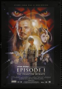7z220 PHANTOM MENACE 27x39 commercial poster 1999 Star Wars Episode I, art by Drew Struzan