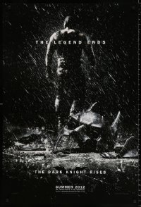 7z579 DARK KNIGHT RISES teaser DS 1sh 2012 Tom Hardy as Bane, cool image of broken mask in the rain!