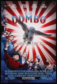 7z598 DUMBO int'l advance DS 1sh 2019 Tim Burton Disney live action adaptation of the classic movie!