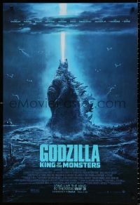 7z645 GODZILLA: KING OF THE MONSTERS advance DS 1sh 2019 great image of the creature being attacked!