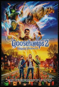 7z651 GOOSEBUMPS 2: HAUNTED HALLOWEEN int'l advance DS 1sh 2018 Jack Black, McClendon-Covey, cool image!