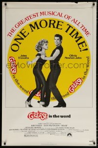 7z655 GREASE 1sh R1980 John Travolta & Olivia Newton-John in a most classic musical!