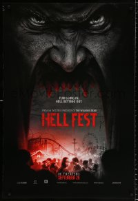 7z672 HELL FEST teaser DS 1sh 2018 very creepy carnival image, fun going in, hell getting out!