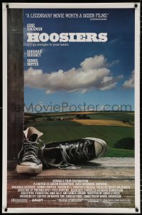 7z679 HOOSIERS 1sh 1986 best basketball movie ever, Gene Hackman, Dennis Hopper!