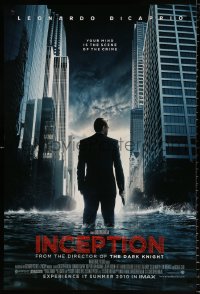 7z688 INCEPTION IMAX advance DS 1sh 2010 Christopher Nolan, Leonardo DiCaprio standing in water!