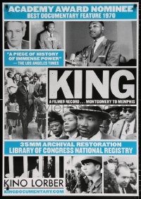 7z711 KING: A FILMED RECORD. MONTGOMERY TO MEMPHIS 27x39 1sh R2012 Martin Luther King documentary!