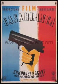 7z037 CASABLANCA commercial Polish 27x38 2000s completely different hand and gun art by Eryk Lipinski!