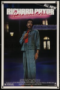 7z850 RICHARD PRYOR HERE & NOW style B 1sh 1983 all new stand-up comedy on Bourbon Street!