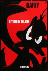 7z888 SPACE JAM teaser DS 1sh 1996 Michael Jordan, cool artwork of Daffy Duck!
