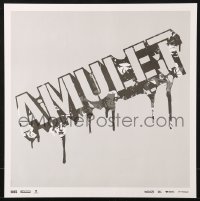 7z244 AMULET 17x17 German music poster 2000s dripping title for Norwegian hardcore punk band!