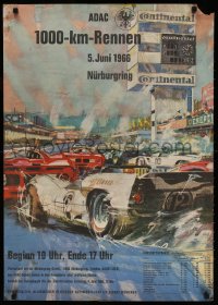 7z347 EIFELRENNEN 23x33 German special poster 1966 ADAC Automobile Club, June race!