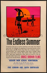 7z352 ENDLESS SUMMER 11x17 special poster 1965 Bruce Brown, John Van Hamersveld art, predates 1sh!