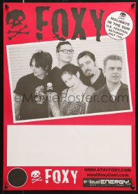 7z264 FOXY 17x23 English music poster 2000s Holidays in the Sun Festival, image of the band!