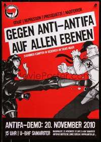7z369 GEGEN ANTI-ANTIFA AUF ALLEN EBENEN 17x24 German special poster 2010 Schubert, Nazi kicked!