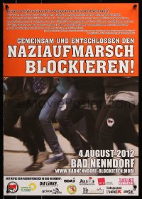 7z371 GEMEINSAM UND ENTSCHLOSSEN 17x24 German special poster 2012 Antifa on the march!