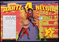 7z375 HARTZ 4 HELDIN 17x24 German special poster 2004 unauthorized artwork of The Incredibles!