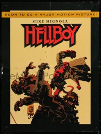 7z377 HELLBOY 2-sided 18x24 special poster 2001 cool Dark Horse comic action art!