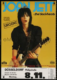 7z271 JOAN JETT 24x33 German music poster 1982 rocker and the Blackhearts, Urgent, great image!