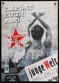 7z381 JUNGE WELT 17x24 German special poster 2011 Marxist paper, really different imagery!