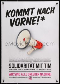 7z385 KOMMT NACH VORNE 17x24 German special poster 2013 prevention of Nazi demonstrations!