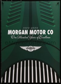 7z399 MORGAN MOTOR COMPANY 20x28 special poster 2009 artwork of fancy hood logo by Lasse Bauer!