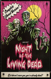 7z404 NIGHT OF THE LIVING DEAD 11x17 special poster R1978 George Romero zombie classic, New Line!