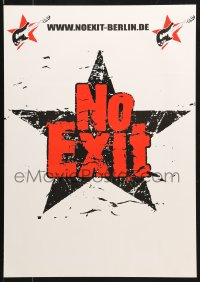 7z282 NO EXIT 17x23 German music poster 2000s alternative/indie band, title over star art!