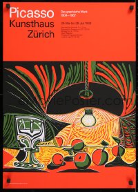 7z150 PICASSO KUNSTHAUS ZURICH 20x28 Swiss museum/art exhibition 1969 cool artwork by Pablo!