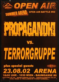 7z292 PROPAGANDHI VS. TERRORGRUPPE 17x23 Austrian music poster 2002 Open Air Battle #02!