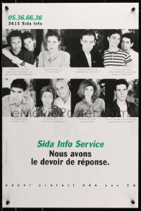 7z438 SIDA INFO SERVICE response style 16x24 French special poster 1990s HIV/AIDS education!