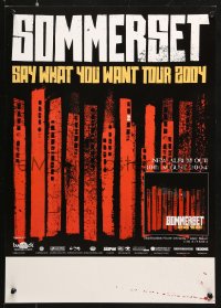7z296 SOMMERSET 17x24 German music poster 2002 I Got No Reason, completely different art!