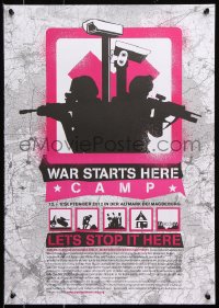 7z463 WAR STARTS HERE CAMP 17x24 German special poster 2012 cool art of camera, soldiers!