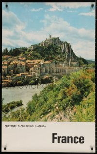 7z098 FRANCE Sisteron style 25x39 French travel poster 1963 tourist destination images!