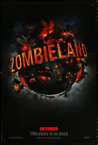 7z999 ZOMBIELAND teaser 1sh 2009 Harrelson, Eisenberg, this place is so dead, wild image of Earth!
