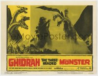 8a064 GHIDRAH THE THREE HEADED MONSTER LC #5 1965 Toho, great image of him battling Godzilla!