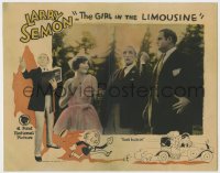 8a065 GIRL IN THE LIMOUSINE LC 1924 Larry Semon between Claire Adams & solo Oliver Hardy in tux!