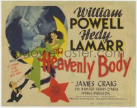 8a020 HEAVENLY BODY TC 1944 wonderful different Hirschfeld art of William & sexy Hedy Lamarr!