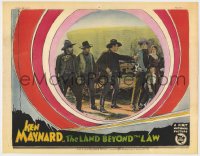 8a080 LAND BEYOND THE LAW LC 1927 bad guys try to stop Ken Maynard & Dorothy Dwan with Billy Butts!