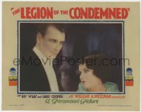 8a083 LEGION OF THE CONDEMNED LC 1928 close up of Gary Cooper in tuxedo with Fay Wray, very rare!