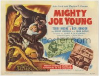 8a026 MIGHTY JOE YOUNG TC 1949 first Ray Harryhausen, wonderful art of ape rescuing girl in tree!