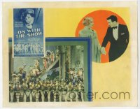 8a096 ON WITH THE SHOW LC 1929 cool musical production scene, plus poster art, early Technicolor!