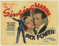 8a033 SINGING MARINE TC 1937 art of singing Dick Powell & close up with pretty Doris Weston!