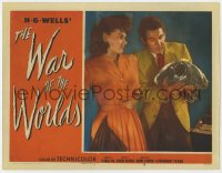 8a119 WAR OF THE WORLDS LC #6 1953 Gene Barry & Ann Robinson find a piece of the alien ship!